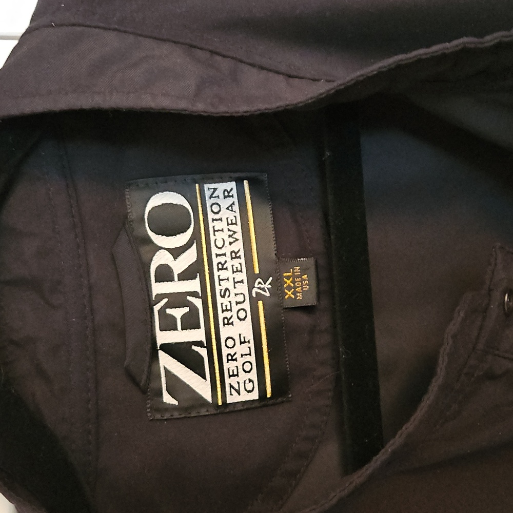 Zero Restriction Black Golf Pullover Windbreaker … - image 1